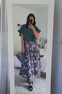 Pants Skirts: Tiered Victoria Maxi Skirt - Vintage Black