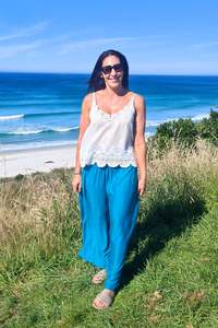 Loose Tie Palazzo Pants - Jade