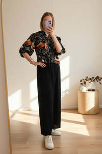 Abstract Graphic Shirt - Black