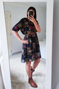 Navy Woodland - Smock Dress