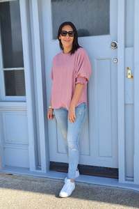 Textured Lillibet Top - Rose