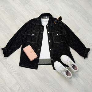 Zip Ups: Black Denim - Daydreamer Shacket