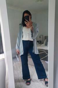 Light Green  - Longer Open Front Jacket