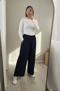 Navy - Relaxed Fit Pants