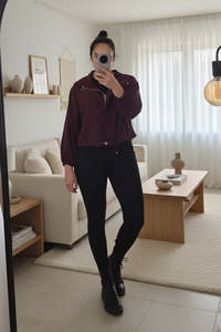 Raven Hooded Jacket - Vintage Maroon