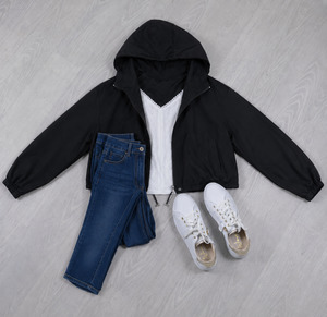 Raven Hooded Jacket - Black