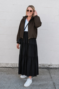 Raven Hooded Jacket - Coffee