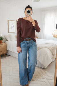Amelia LS Top - Cocoa