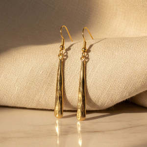 Gold Pendant Earrings
