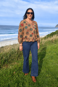 Lila Jersey - Teal & Red Orb