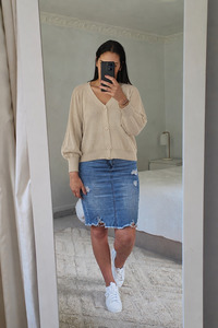 Narelle button up Cardi - Sand