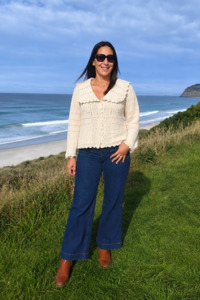 All Nooz Cardis: Lucia Knit Cardi - Cream