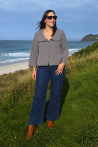 All Nooz Cardis: Lucia Knit Cardi - Grey