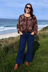All Nooz Cardis: Chocolate Motif - Esme Button up Cardi