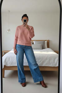 Tops: Misty Rose - Nellie Ribbed  Batwing Knit