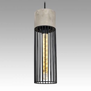 Concrete Heidi Pendant - Tall - Noozi