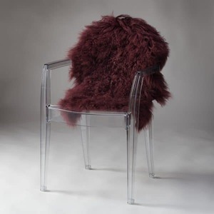 Tibetan Sheepskin - Burgundy Rose - Noozi