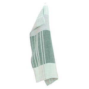 Toffee Washed Linen Tea Towel 48x70cm, Green-Mint