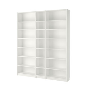 Ikea Billy Bookcase Range: Ikea Billy Bookcase, 200x28x202cm, White