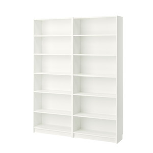 Ikea Billy Bookcase Range: Ikea Billy Bookcase, 160x28x202cm, White