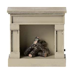 Royal Collection: Maileg Miniature Fireplace, Off-White
