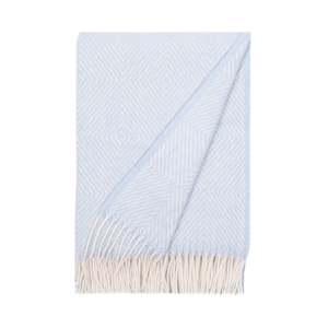 Lina 100% Wool Throw 130x200cm, Ice Blue