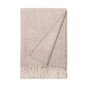 Lina 100% Wool Throw 130x200cm, Almond Beige