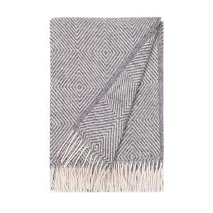 Lina 100% Wool Throw 130x200cm, Fog Grey