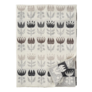 Mothers Day 12 5: Klippan Premium Tulip Felted 100% Wool Blanket, Multi Grey