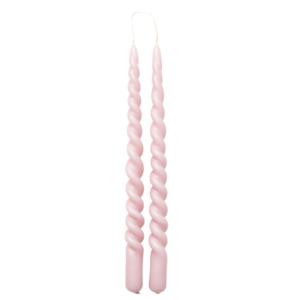 Christmas 2021: Twisted Candle 2-Pack, Rose