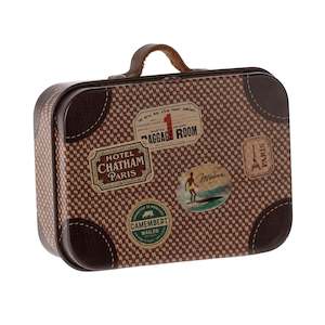 Maileg Cards Serviettes Bags: Maileg Suitcase, Micro Brown