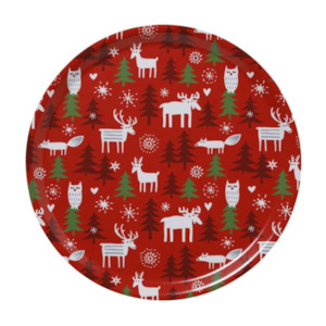 Sale: Klippan Round Tray 38cm, Christmas Forest