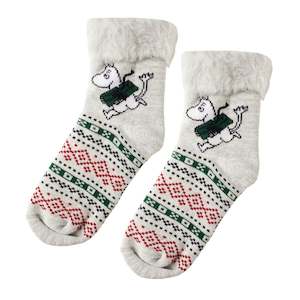 Sale: Moomin Adults Fluffy Socks, Moomintroll Grey