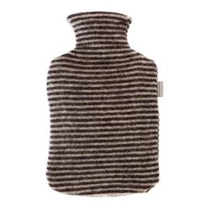 Hot Water Bottles: Katti Hot Water Bottle 2L, Black-White Stripe