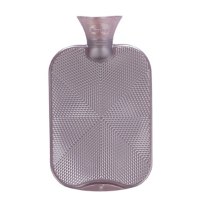 Hot Water Bottles: Fashy Hot Water Bottle Raised Ribbed Crystal Star Pattern 2.0 L, Purple