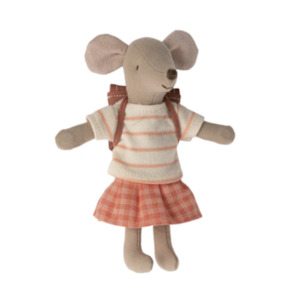 Maileg Abri A Tricycle Collection: Maileg Tricycle Mouse Big Sister, Coral 2024
