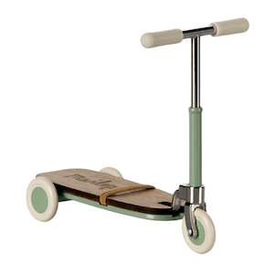 Maileg Kick Board Scooter Mouse, Mint