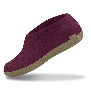 Glerups The Shoe Cranberry - Leather Sole