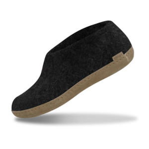 Glerups The Shoe Charcoal - Leather Sole