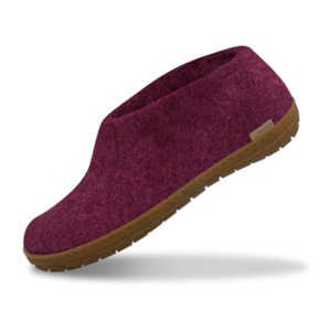 Glerups The Shoe Cranberry - Honey Rubber Sole