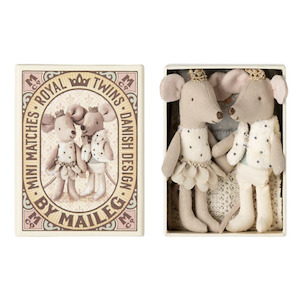 Maileg Royal Twin Mice in Matchbox 2025