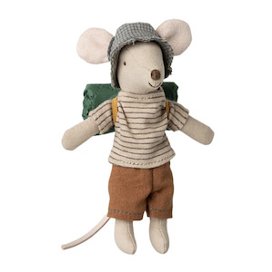 Maileg Hiker Mouse Big Brother, Brown