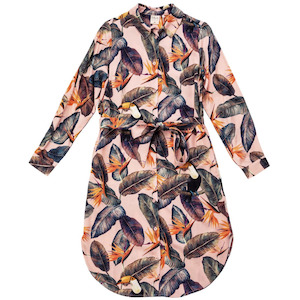 Paraiso Paradise Liisi Shirt Dress, Tropical Rose