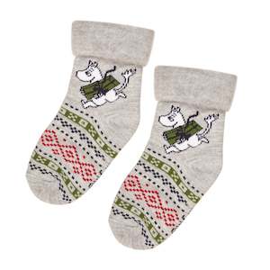 Moomin Kids Fluffy Socks, Moomintroll Grey