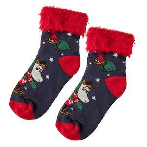 Moomin Adults Fluffy Socks, Sorry-Oo Dark Blue