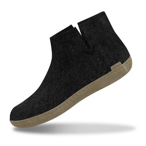 Glerups The Boot Charcoal - Leather Sole