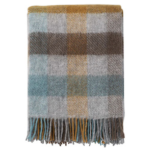 Klippan Premium Gotland Multi 100% Wool Throw, Multi Turquoise