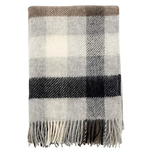 Klippan Premium Gotland Multi 100% Wool Throw, Multi Grey