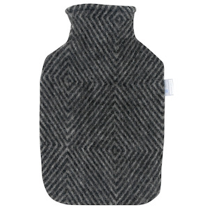 Mothers Day 11 5: Maria Wool Cover with Hot Water Bottle, Black-Grey