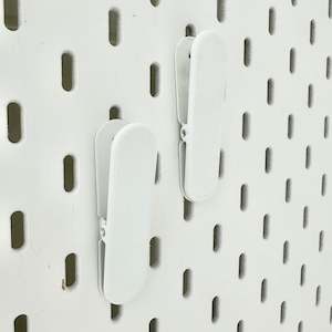 Back To School 2023: Ikea Skadis Clip, White, 2-Pack